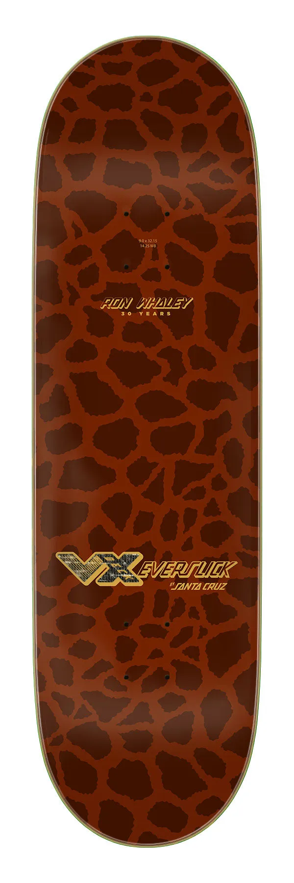 Santa Cruz Whaley 30 Year Giraffe VX Everslick 9" Skateboard Deck