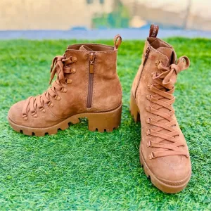 Schutz Woman’s Xayane Suede Lace-Up Combat Booties. Size 8 🥾⭐️