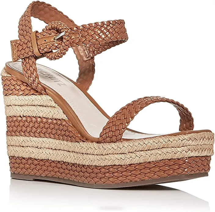Schutz Women's Nani Espadrille Platform Wedge Sandals HAZEL 9.5