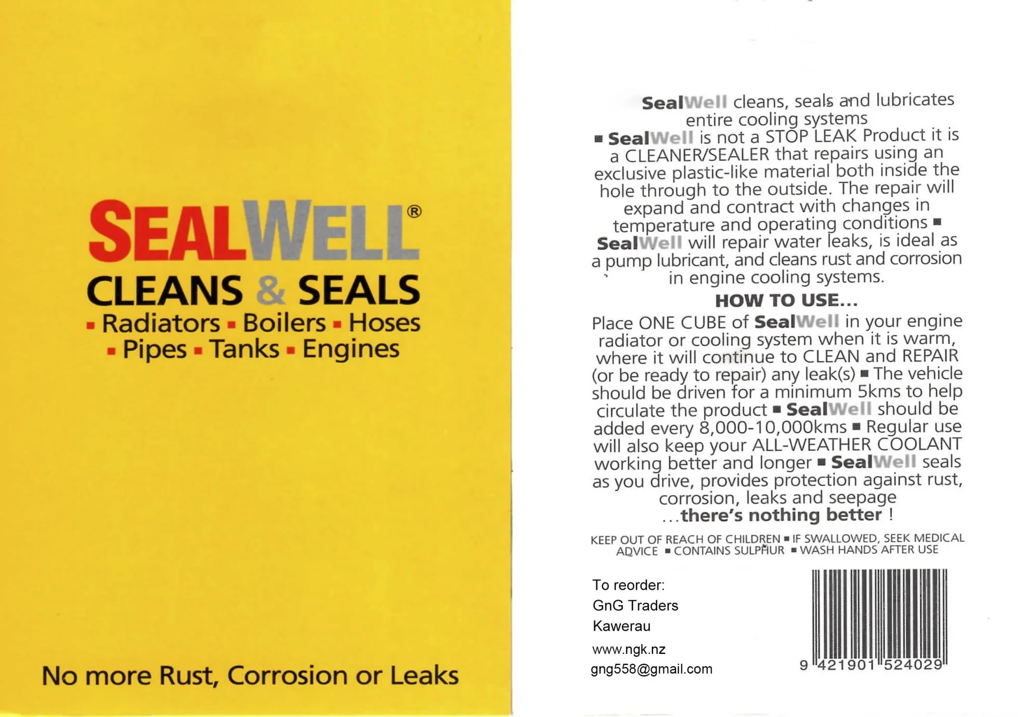 SEALWELL CUBE Cooling System Sealer and Conditioner