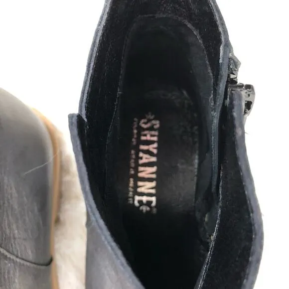 Shyanne Pewter Gray Leather Booties 6