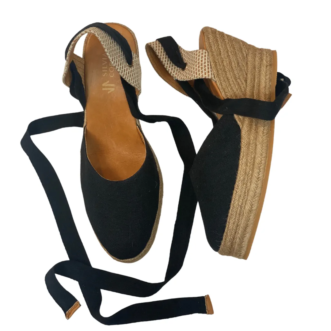Silvia Cobos Flicker Wedge Espadrille Black