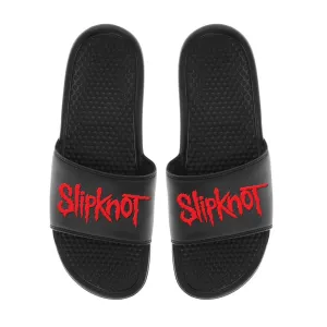 SLIPKNOT LOGO - UNISEX BLACK SLIDES