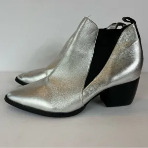 Sol Sana Bruno rare silver metallic ankle booties