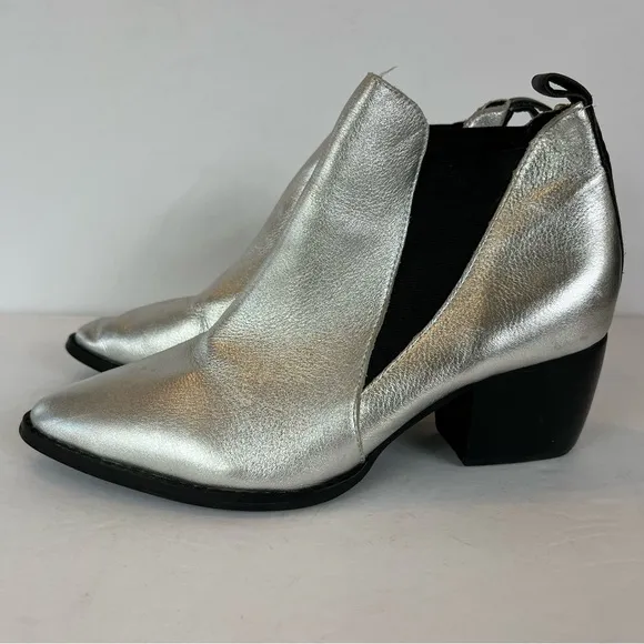 Sol Sana Bruno rare silver metallic ankle booties