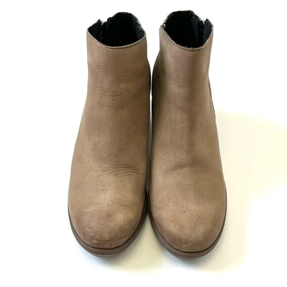 Sorel Joan Of Arctic Wedge II Zip Booties In Ash Brown Womens Size 9.5