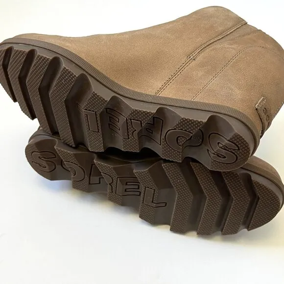 Sorel Joan Of Arctic Wedge II Zip Booties In Ash Brown Womens Size 9.5
