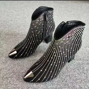 Starry Rhinestone Booties