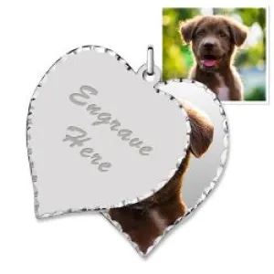 Sterling Silver Heart Swivel Photo Pendant Jewelry