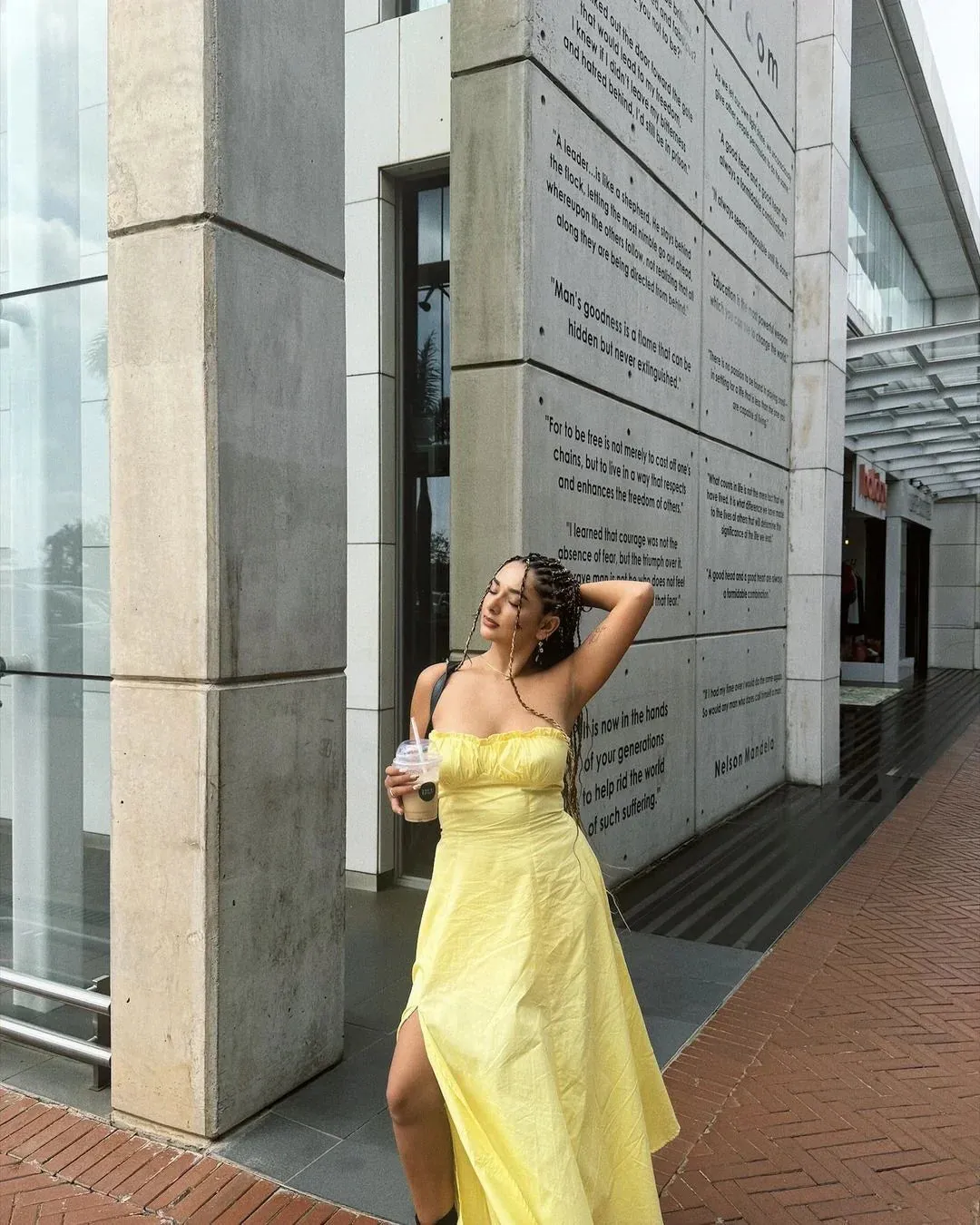 Strapless A-Line Dress with Ruffled Neckline