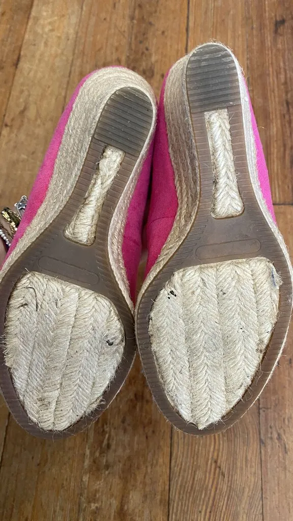 Suede Espadrille Wedges