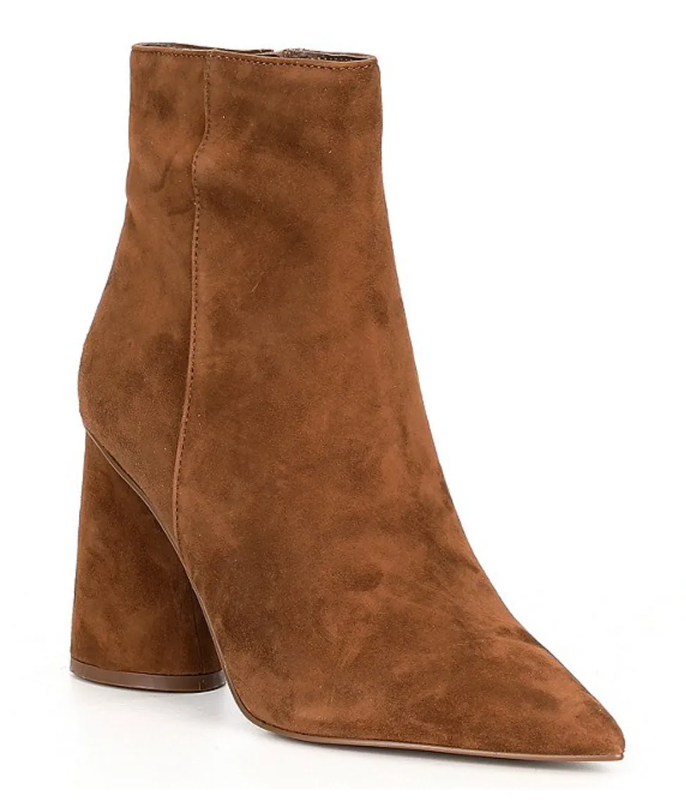 Suede Pointed Toe Booties