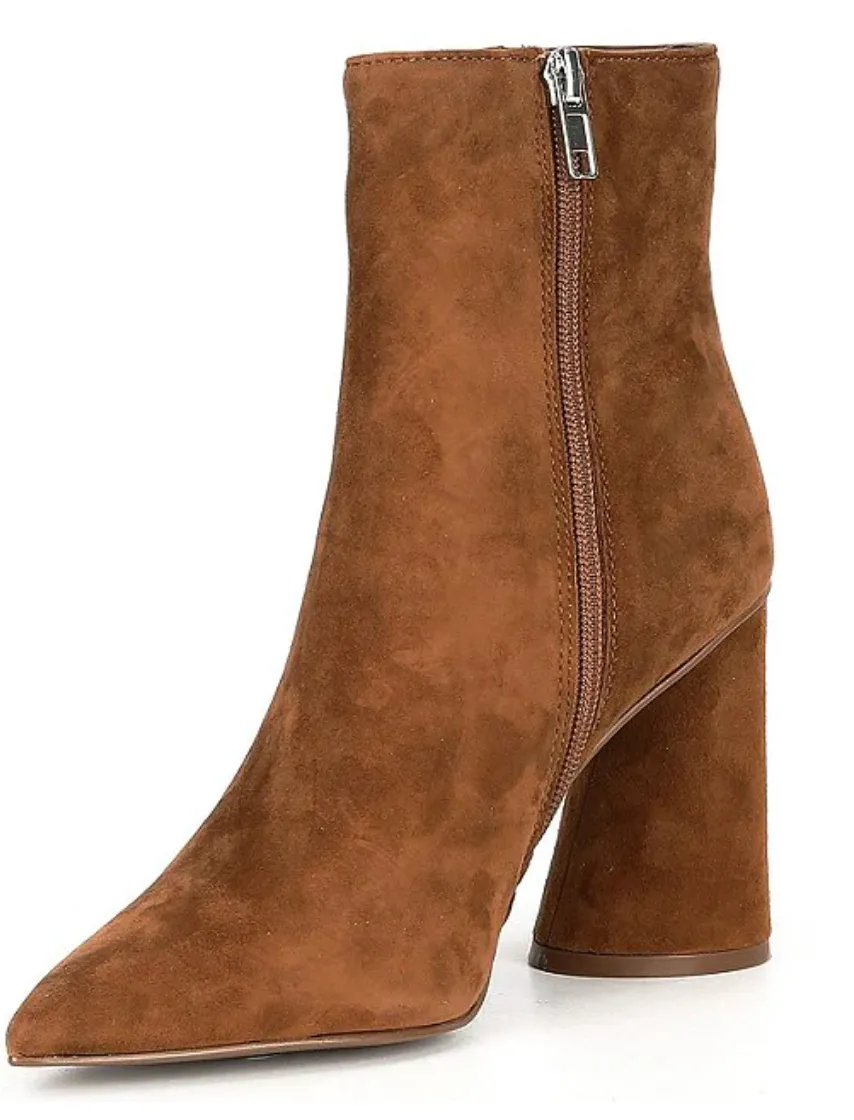 Suede Pointed Toe Booties
