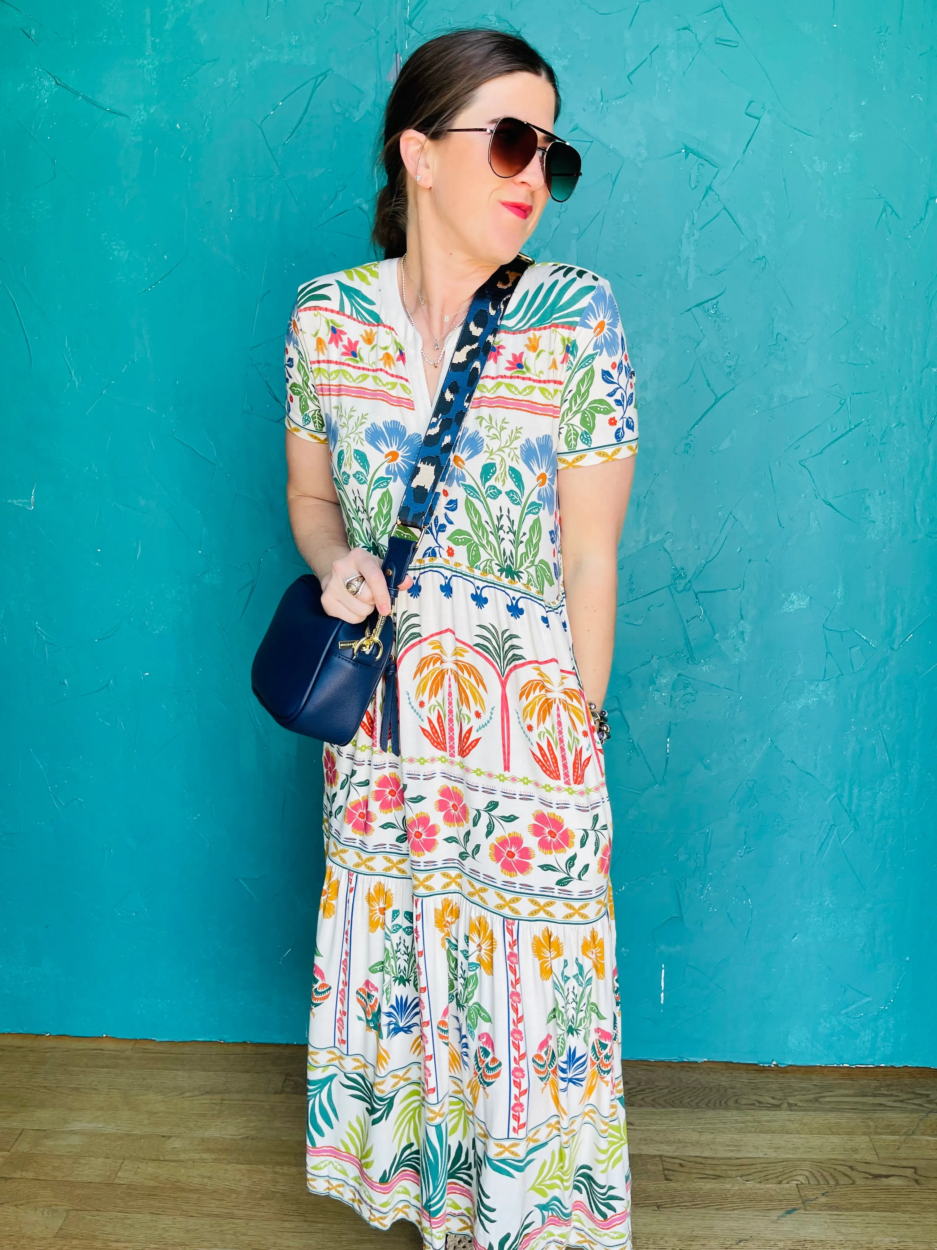 Tiered Henley Knit Dress-Solle