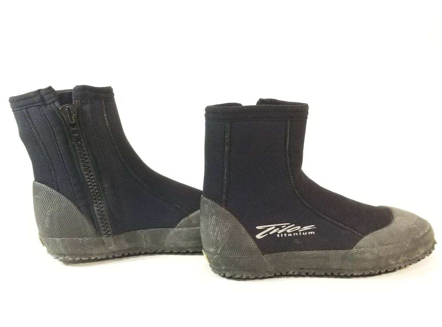 Tilos Titanium Zipper Neoprene Booties Boots 3mm SIZE 6 Scuba Dive