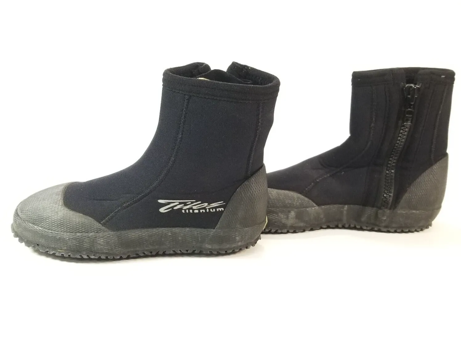 Tilos Titanium Zipper Neoprene Booties Boots 3mm SIZE 6 Scuba Dive