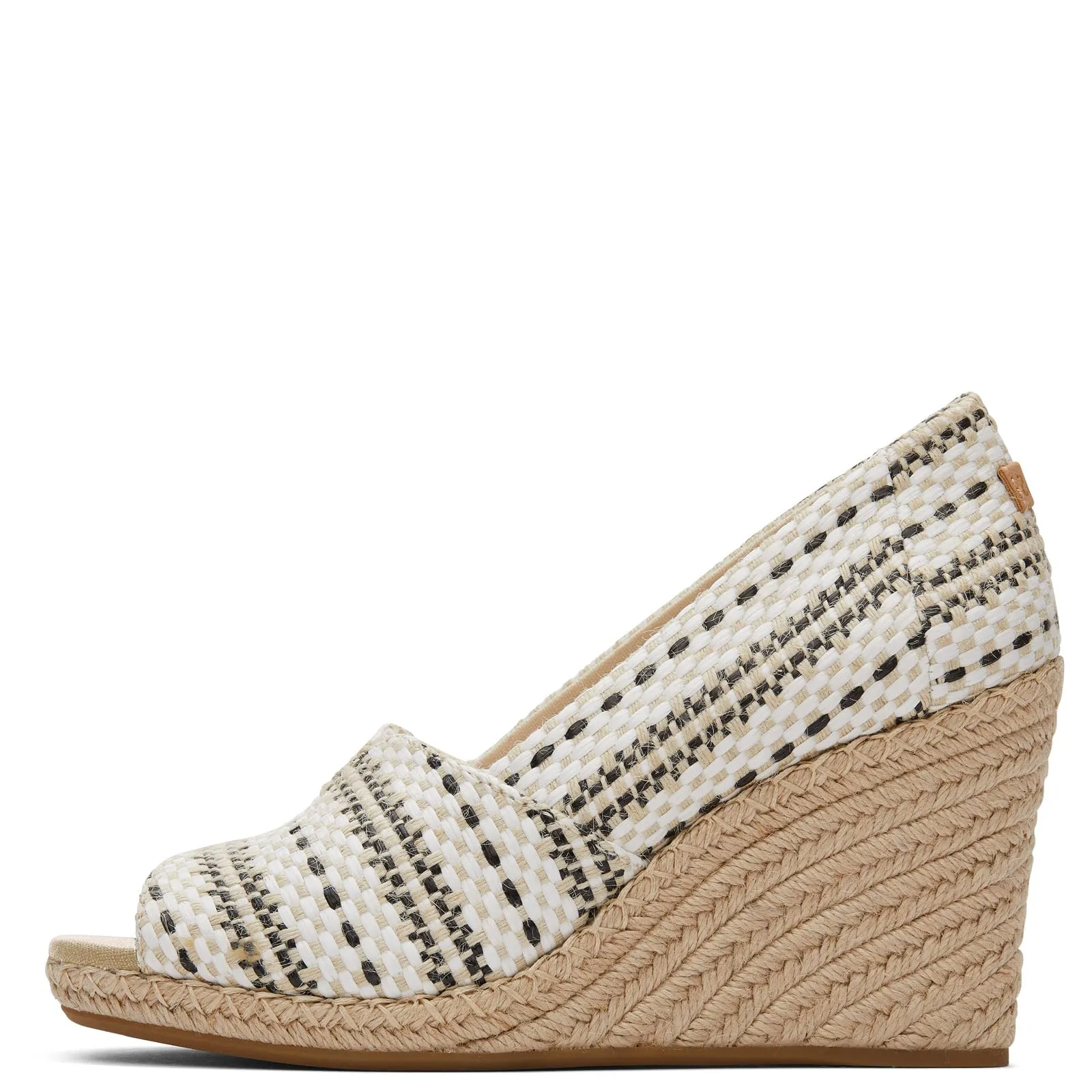 TOMS Womens Micto P Wedge Sandal, Natural, 9.5 US