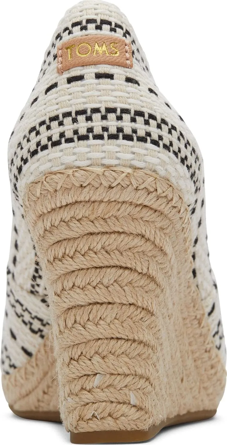 TOMS Womens Micto P Wedge Sandal, Natural, 9.5 US