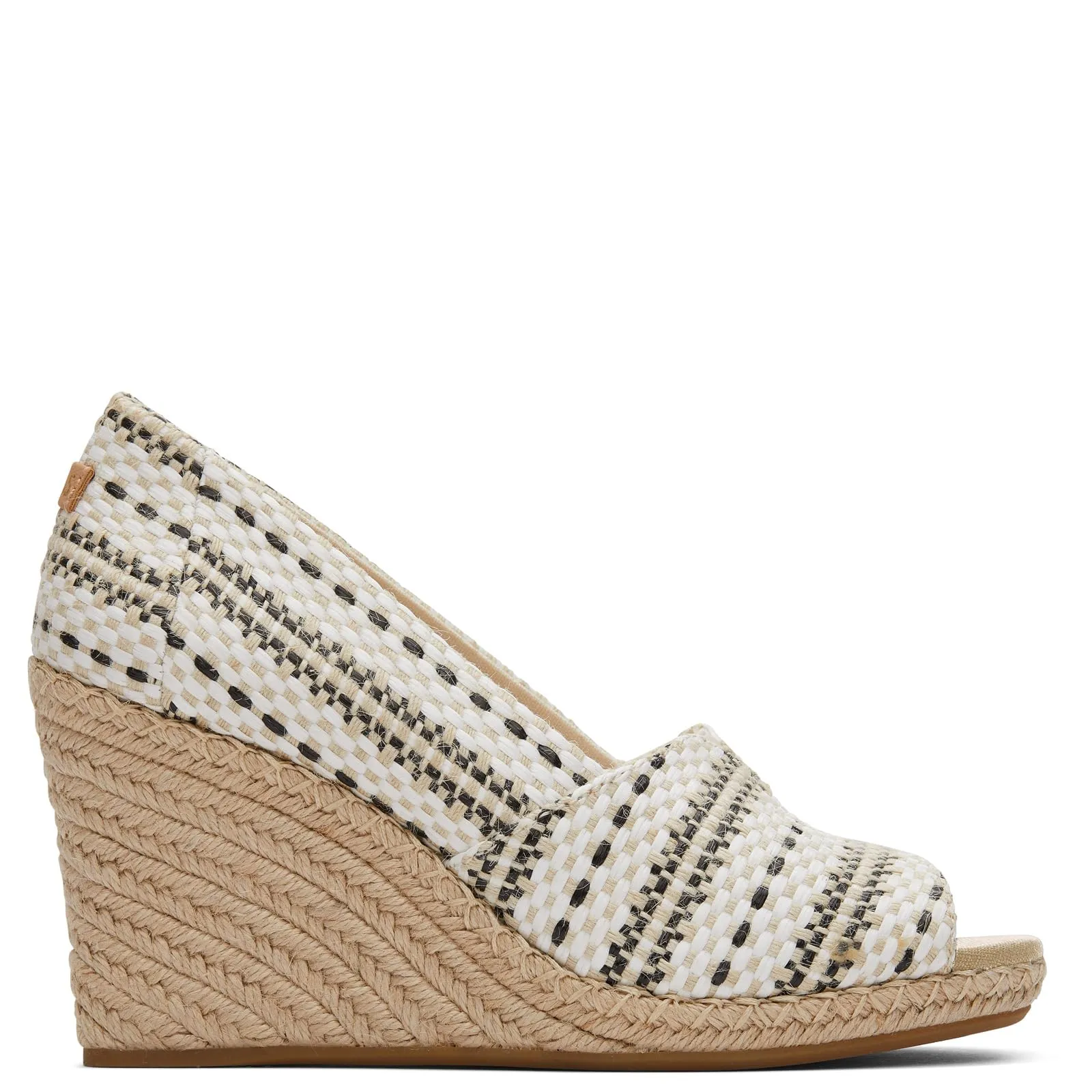 TOMS Womens Micto P Wedge Sandal, Natural, 9.5 US