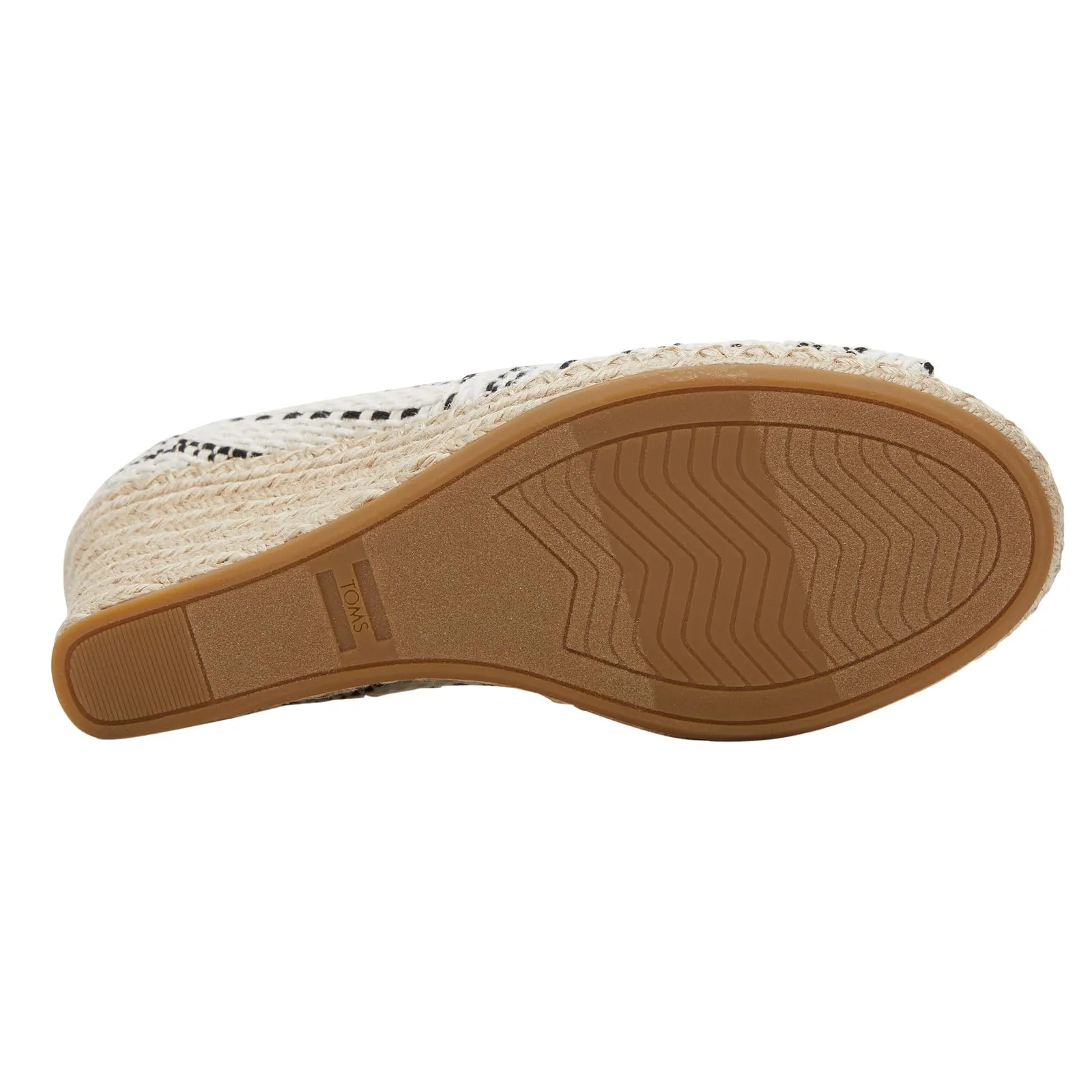 TOMS Womens Micto P Wedge Sandal, Natural, 9.5 US