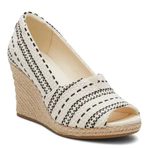 TOMS Womens Micto P Wedge Sandal, Natural, 9.5 US