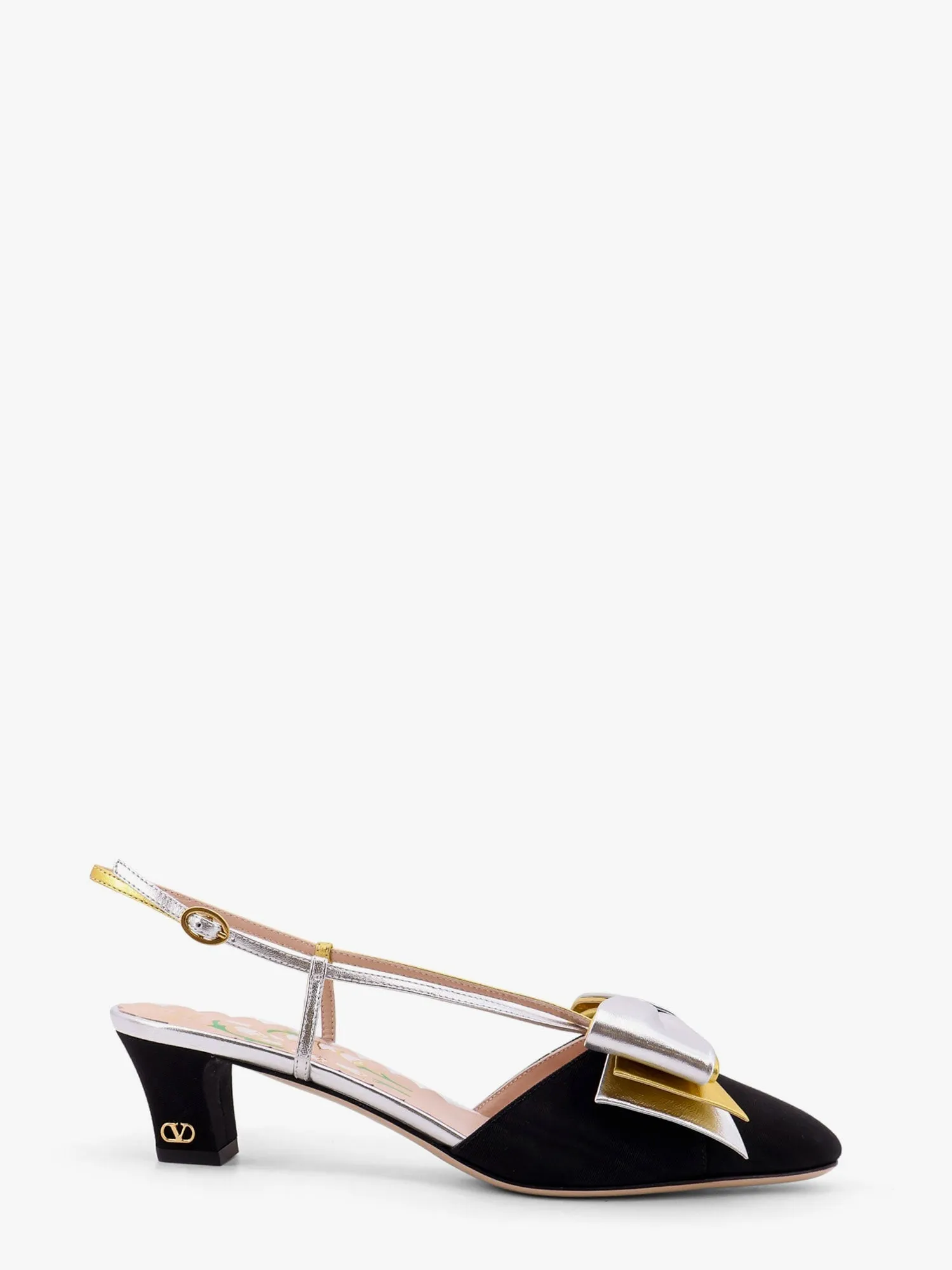 Valentino Garavani Bowow Moiré Fabric Slingback