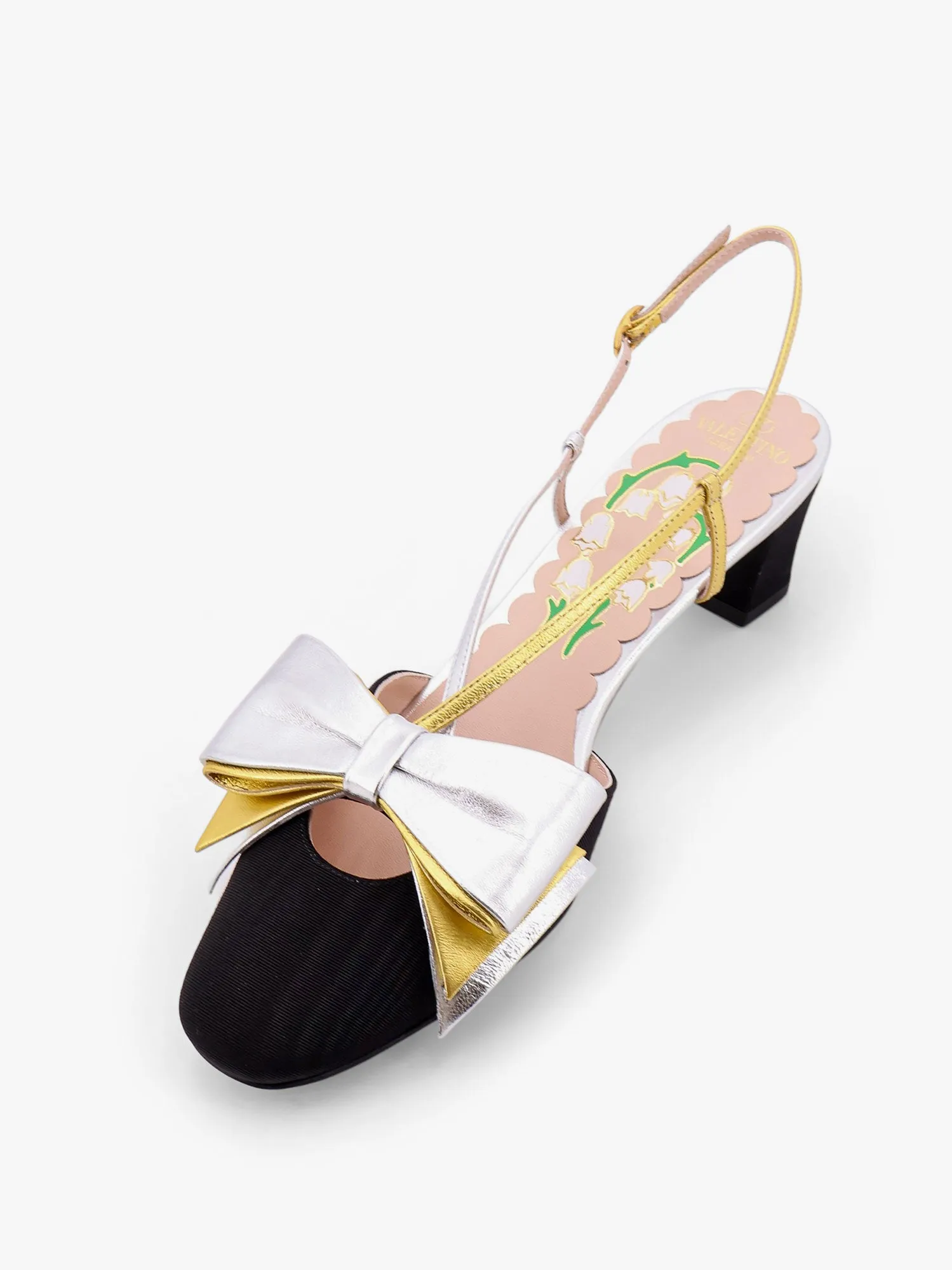 Valentino Garavani Bowow Moiré Fabric Slingback
