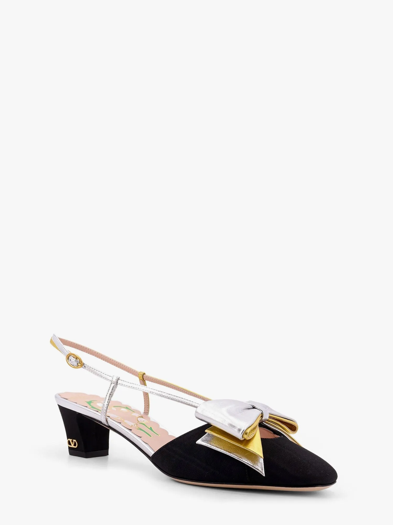 Valentino Garavani Bowow Moiré Fabric Slingback
