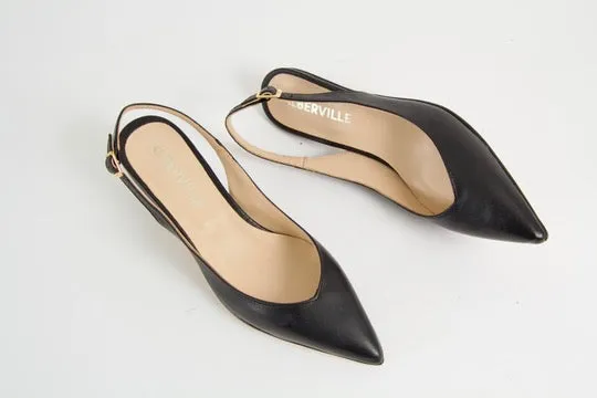 Valkyria Black Slingback Pumps