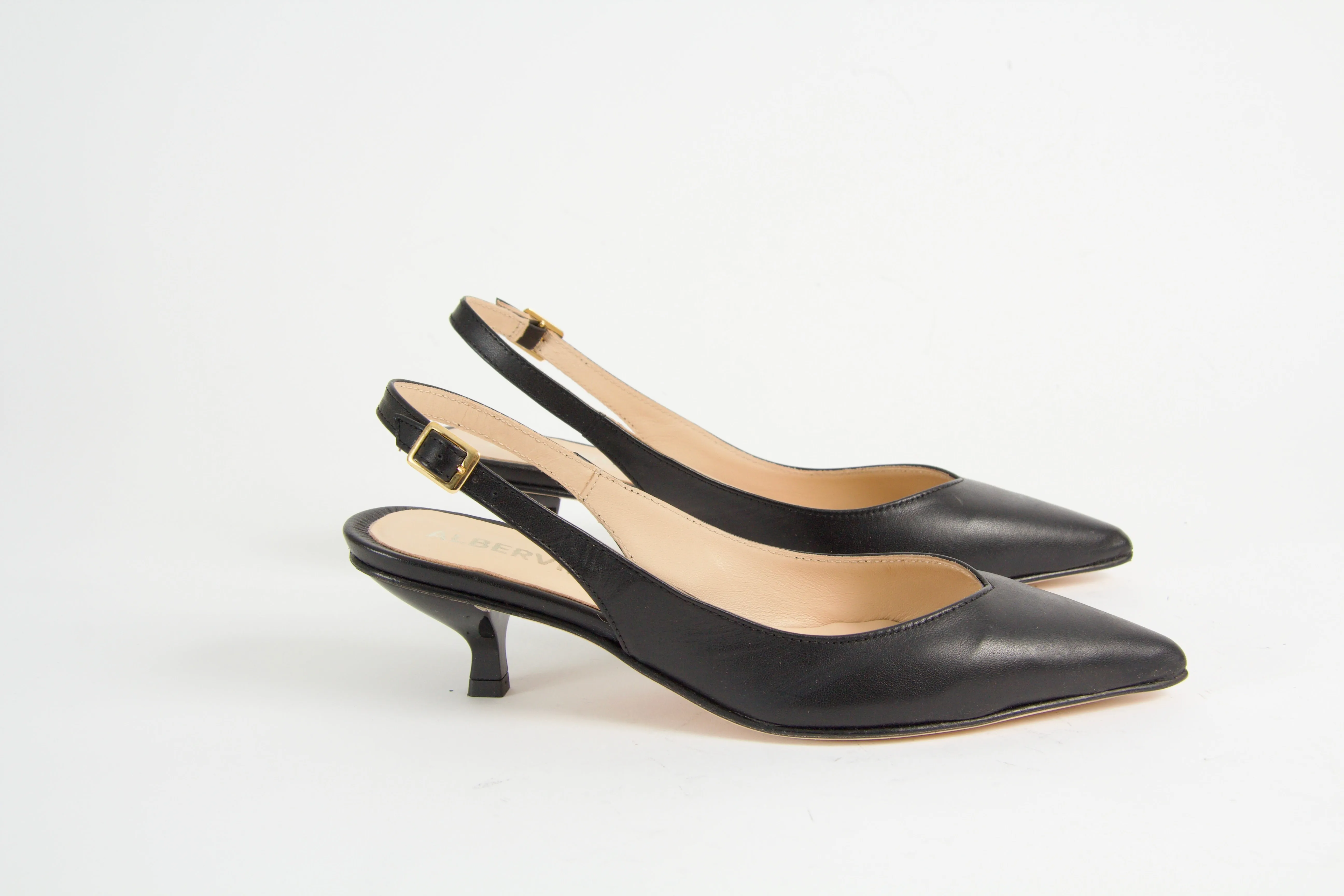 Valkyria Black Slingback Pumps