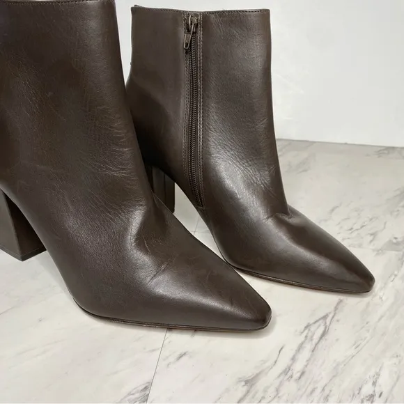 Vince Camuto Cammen Pointed Toe Brown Bootie 10 10 1/2