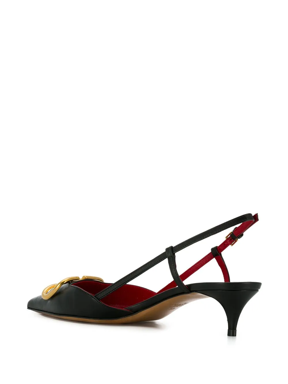 Vlogo signature leather slingback pumps