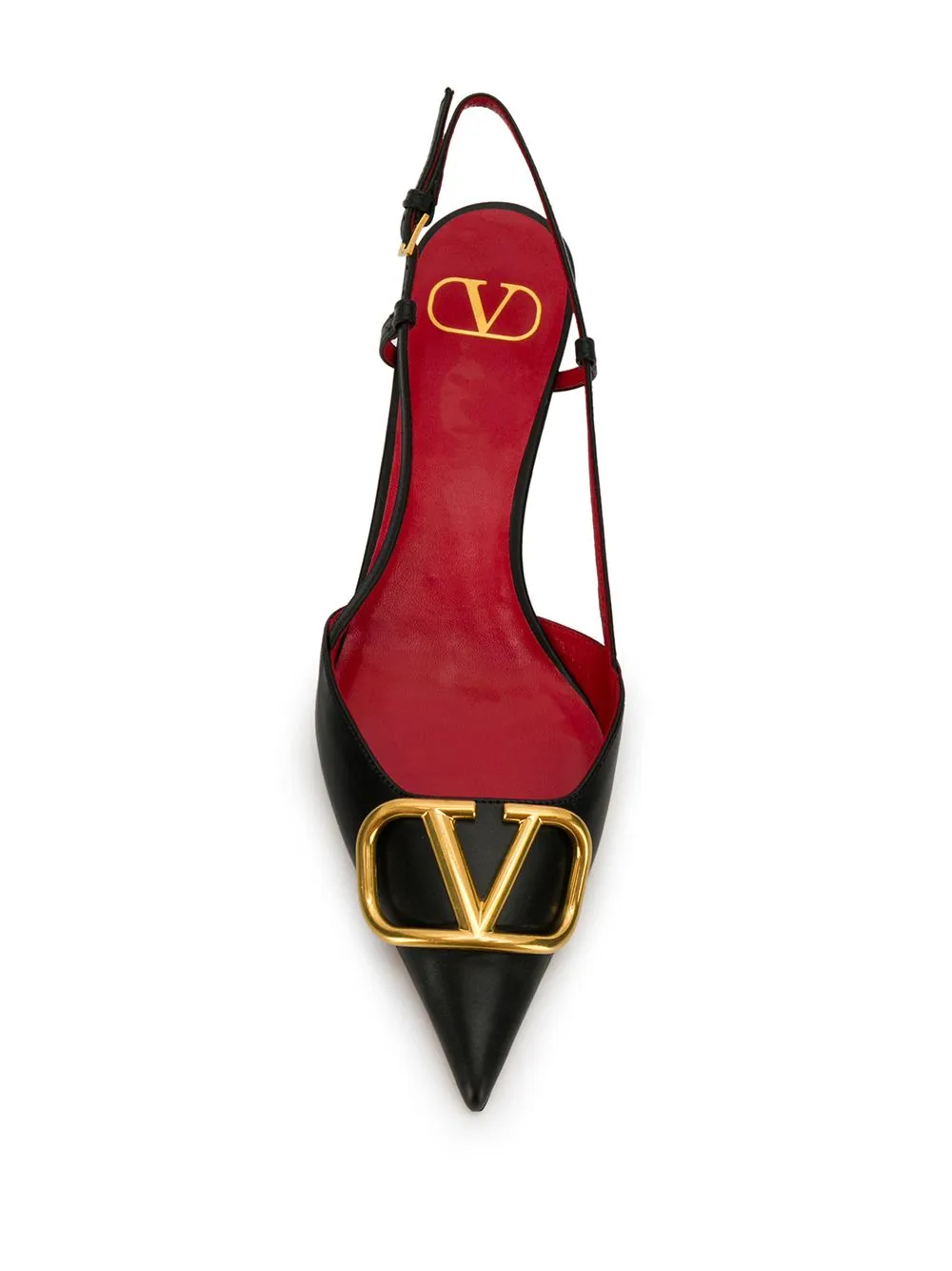 Vlogo signature leather slingback pumps