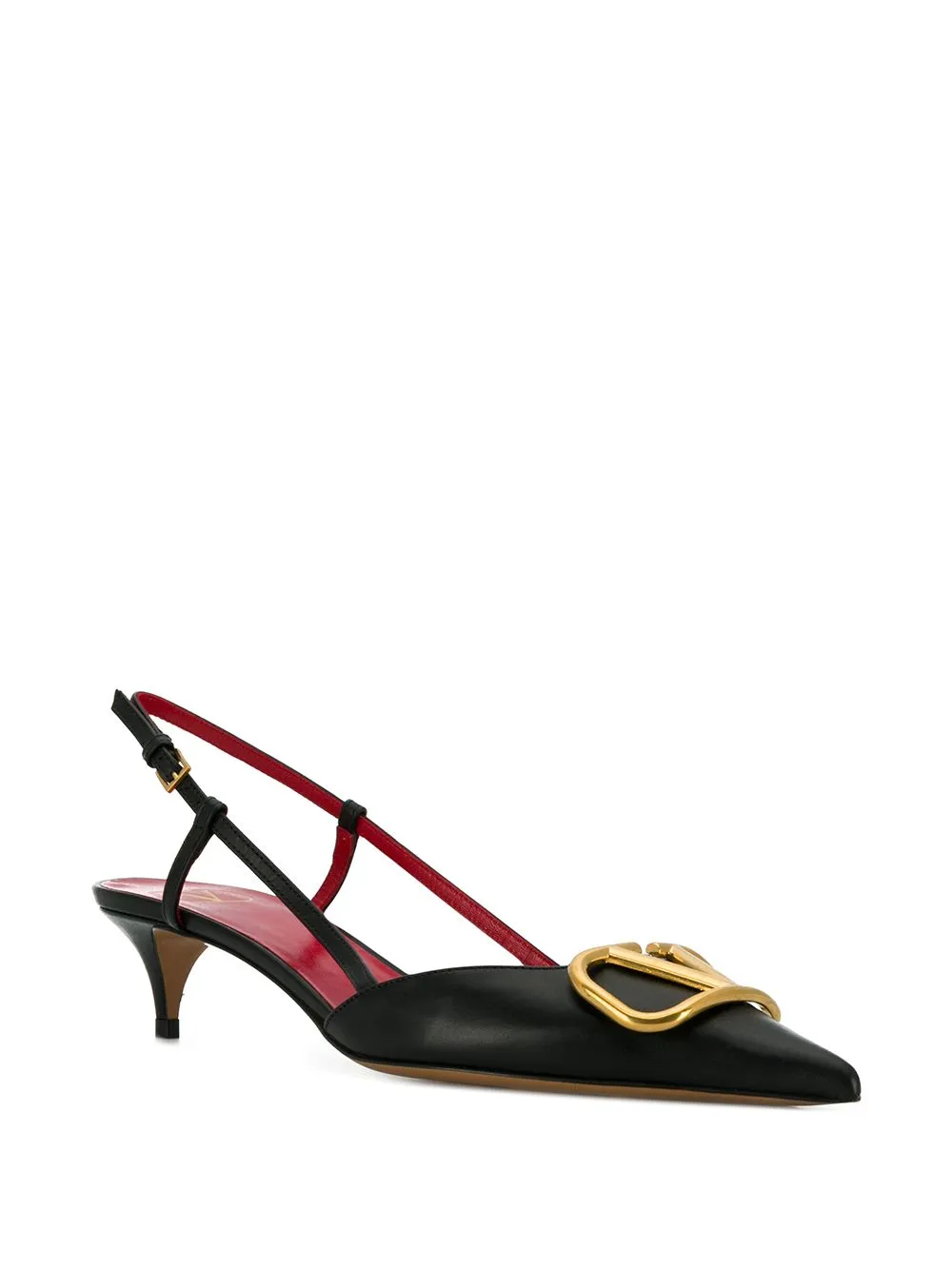 Vlogo signature leather slingback pumps
