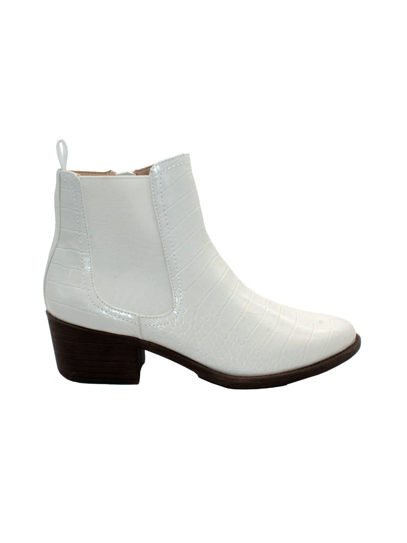 VOLATILE CARRIAGE BLACK CROCO BOOTIE