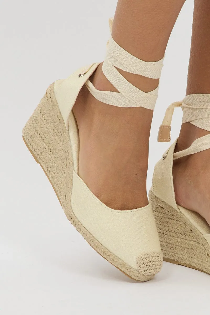 White Espadrille Wedges