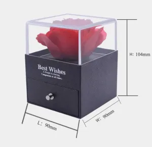 Wholesale Cheap Gift Rose Jewelry Gift Box for Ring Necklace