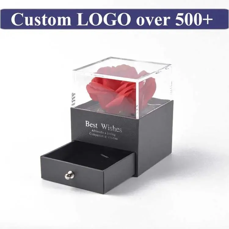 Wholesale Cheap Gift Rose Jewelry Gift Box for Ring Necklace