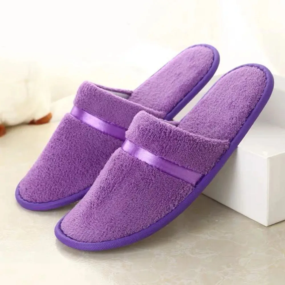 Winter Fur Slippers Women plush Home Shoes Hotel Flat Slippers Thick Fleece Indoor Slippers for Bedroom Non-Slip Silent Slides