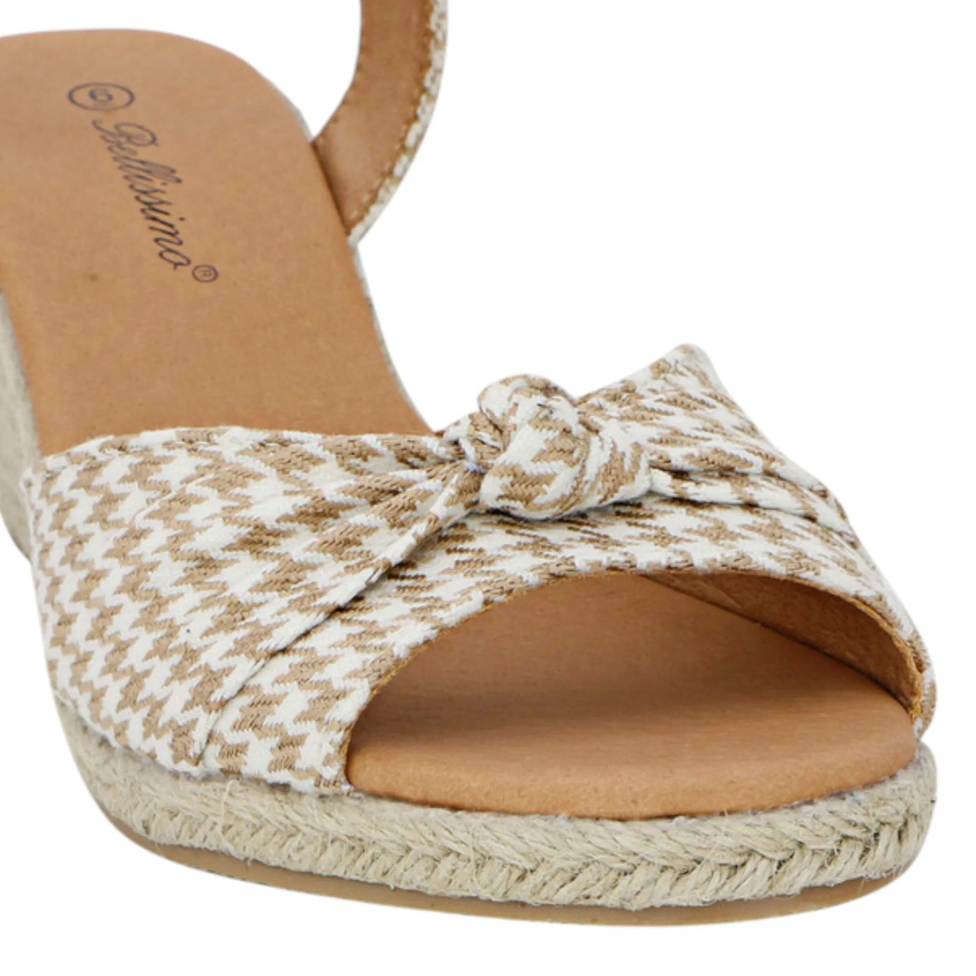 Womens Bellissimo Lou Tan Multi Wedge Sandals