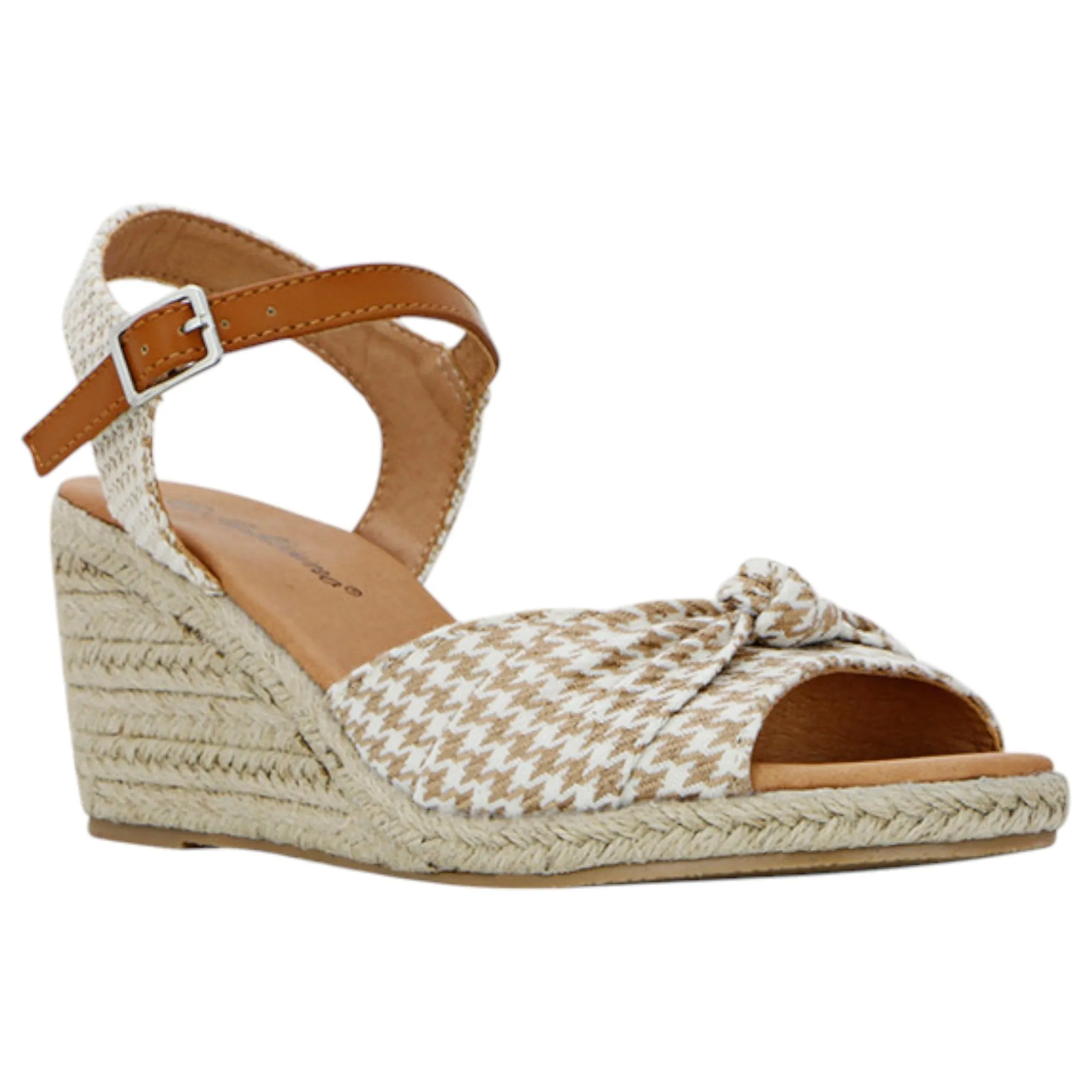 Womens Bellissimo Lou Tan Multi Wedge Sandals