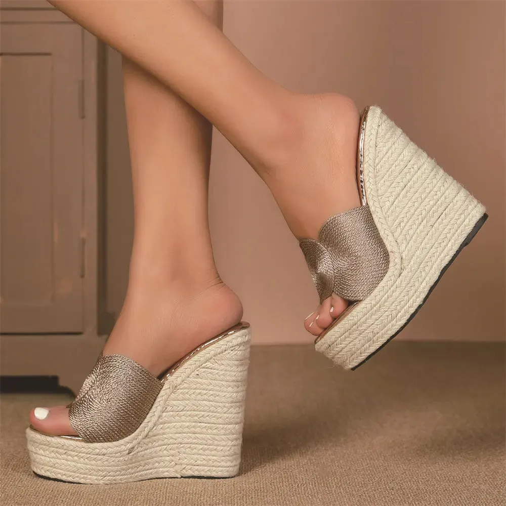Women's Espadrille Wedge Summer Slides