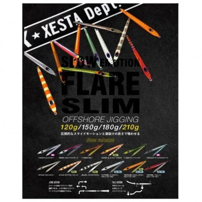 XESTA SLOW EMOTION FLARE SLIM METAL JIG 150g